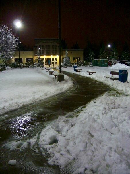 Campus on a Winter Evening